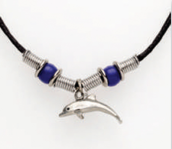 village-square-brass-marine necklace-dolphin-beads-jewelry-handmade